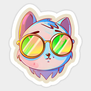 Cat wearing sunglasses Sticker